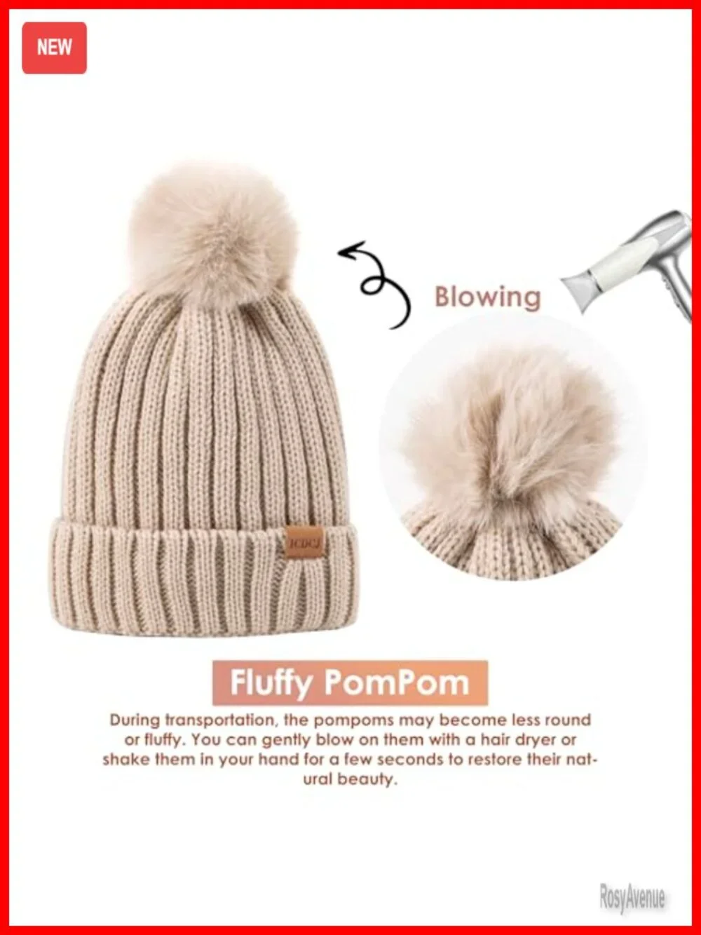 Winter Fleece Lined Beanie Hat and Touchscreen Gloves Set